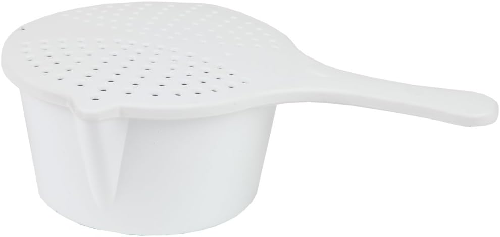 Home-X Microwave Cooking Pot with Strainer Lid - Microwave Steamer for Vegetables with Perforated Lid and Pouring Spout - Convenient, BPA-free Microwave Cookware for Macaroni and Vegetables