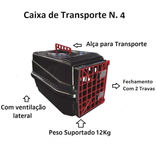 Genérico, Caixa de Transporte Para Animais N4 Cachorros e Gatos Preto