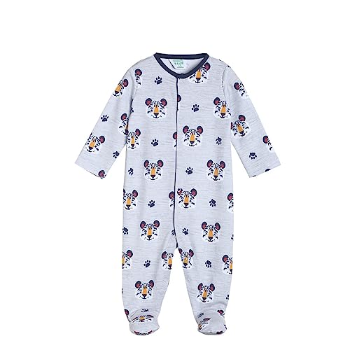 Image of miniklub Boys Off-White Printed Sleepsuit