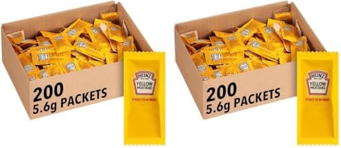 Heinz Mild Mustard Single Serve Packet (0.2 oz Packets, Pack of 400)