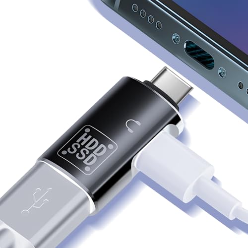 2 in 1 USB C OTGA_v^ Type C to USB 3.0 & USB C  Type C ϊA_v^ f[^]Ɠǂݎ fW^Cz[qϊ yĐ ʒ߂ł ʘb܂ OtHDD/SSD }EX USBL[{