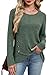 XIEERDUO Plus Size Womens Clothing Womens Sweaters Trendy Crew Neck Fall Fashion Tops Women Blouses Winter Clothes Maternity Green XXL