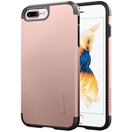 LUVVITT Ultra Armor Designed for iPhone 7 Plus/iPhone 8 Plus Case with Dual Layer Heavy Duty Protection and Air Bounce Technology - Rose Gold