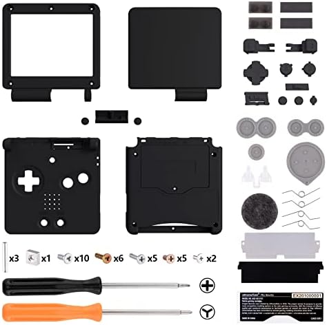 IPS Ready Upgraded eXtremeRate Scarlet Red Soft Touch Custom Replacement Housing Shell for Gameboy Advance SP GBA SP  Compatible with Both IPS & Standard LCD  Console & Screen NOT Included