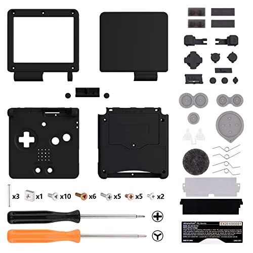 eXtremeRate Coque Remplacement avec Boutons Complète pour Gameboy Advance SP GBA SP, Coque Customisée Compatible avec Écrans IPS et LCD Standard, Console et...