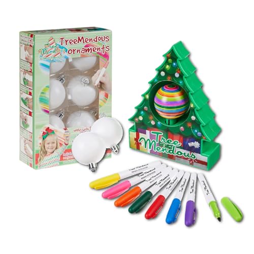 The Treemendous Ornament Decorator TreeMendous Christmas Tree Ornament Decorating Kit & 6 Pack Ornament Combo Pack - Holiday Arts and Crafts Activity for Kids Ages 3 and Up