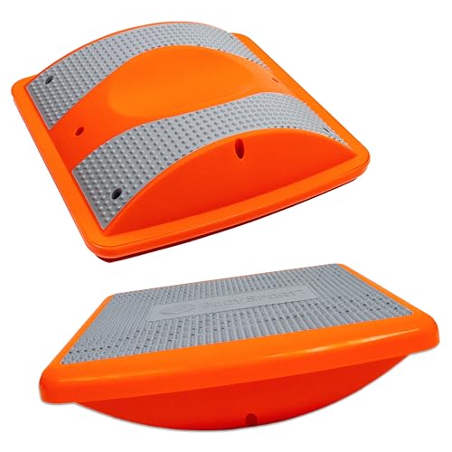 Image of Body Sport Rocker Board for Balance Training, Ankle Rehab and Physical Therapy | Non-Skid Wobble Board for Standing Desk and Home Gym | 14 In. | 400 lb. Capacity