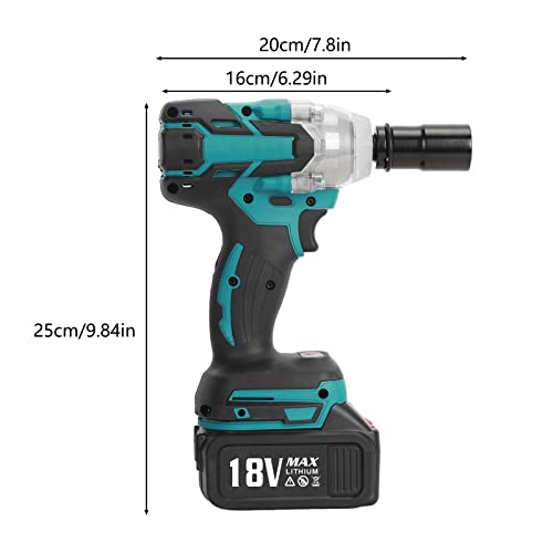Nlager 1 Set Brushless Impact Wrench, 1/2 Inch Square Drive 18V Electric Impact Wrench Cordless Adjustable Speed Impact Wrench 80Cc Brushless Motor Electric Wrench With Max Torque(With 6 Socket) #TOP6