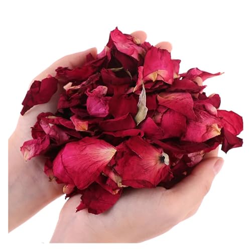 AMPUTEE Romántico 20/50/100g Pétalos de Rosa Secos Naturales Baño Pétalos de Flores secas SPA Blanqueamiento Ducha Suministros de baño (Size : 100g)