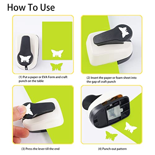 Butterfly Punch, Butterfly Hole Punch, Butterfly Paper Punch, Hole Puncher For Paper Crafts, Cardstock, Scrapbooks, 1 Inch, 5/8 Inch, 3/8 Inch Paper Punches For Crafting #TOP3