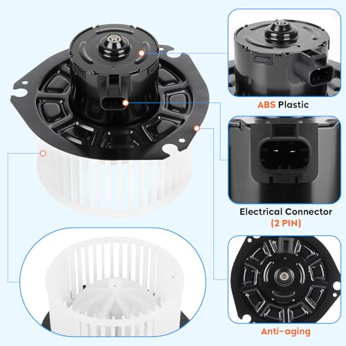 Image of 700067 HVAC Heater Blower Motor Assembly Fit for Chevrolet Express /GMC Savana 1500 1996-2014, for Chevrolet Express /GMC Savana 2500 3500 1996-2018, for GMC P3500 1996-1998, Replaces 89019112