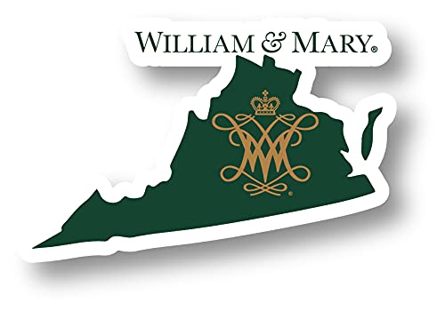 William and Mary 4 Inch State Shape Magnet Officially Licensed Collegiate Product