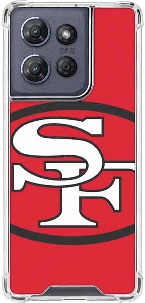 Skinit Clear Phone Case Compatible with Moto G Stylus 5G (2025) - Officially Licensed NFL San Francisco 49ers Double Vision Design