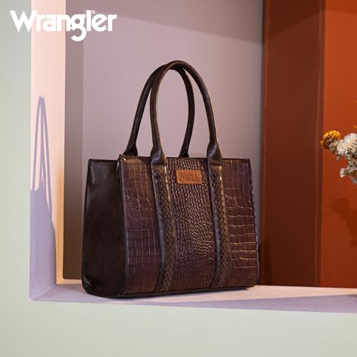 Image of Wrangler 3PCS Purses for Women Tote Bag Crossbody Handbag and Wallet Set with Guitar Strap