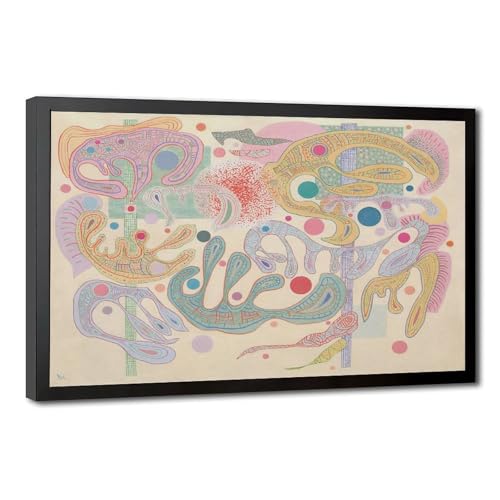 Impression sur toile Kandinsky WCYB habiller un mur vide cadre inclus 61x91cm