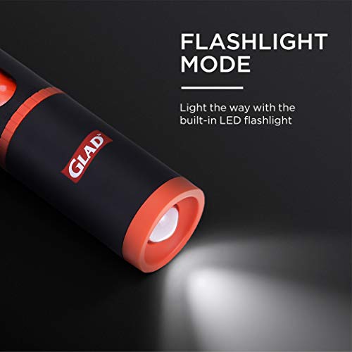 Image of Glad for Pets Bright Leash Waste Bag Dispenser with Flashlight Dog Waste Bag Dispenser Includes 15 Dog Waste Bags with Safety Lights for Walkers Refillable Pet Waste Bag Dispenser for Dog Walking