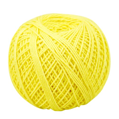 Image of Prapti Handicrafts 3ply Cotton Crochet and Knitting Thread Yarn for Craft Project (Pastel Yellow)
