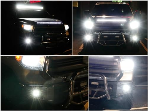 Kit de luces LED para niebla blancas iJDMTOY para Toyota Tundra 2014-21 miniatura 6