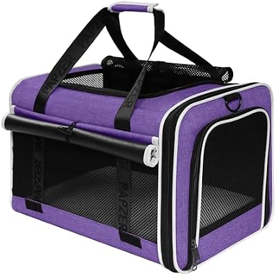 PAPZER Soft-Sided Medium Pet Carrier with Roll-Up Shade