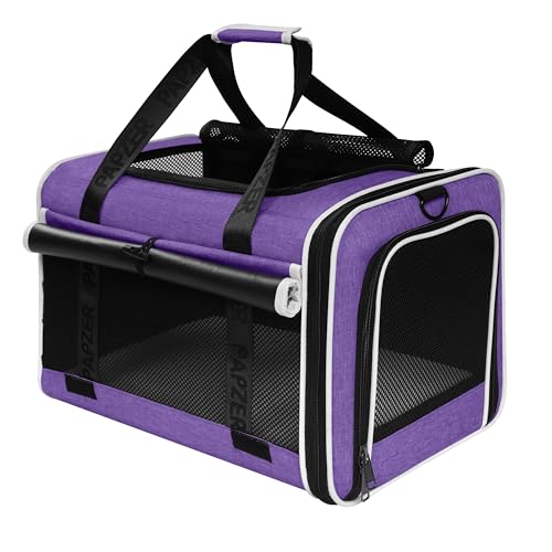 PAPZER Top Open Medium Pet Carrier Roll Up Flap for Anxious Cat, Soft-Sided…