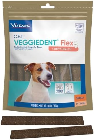 Virbac C.E.T. VEGGIEDENT Flex Tartar Control Chews for Dogs - Mul...