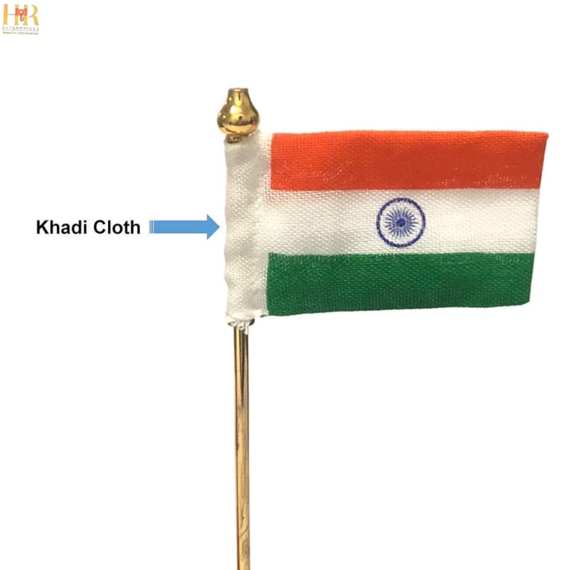 National Flag of India in Khadi Cloth, Office Desk Display