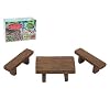 Mini-Garten-Bänke und Picknicktisch, 10 cm