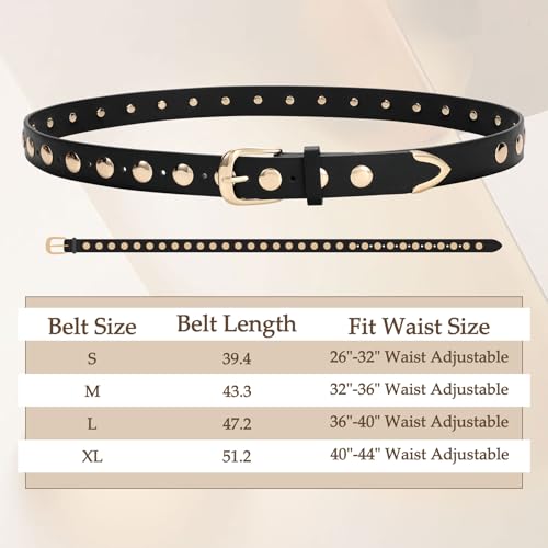 Women Fashion Leather Belt Women Belts for Jeans Dress Women Punk Leather Belt Women Studded Belt Women Vintage Belt4