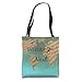 Where next | Turquoise & Teal - World Map Travel Quote Gift Tote Bag