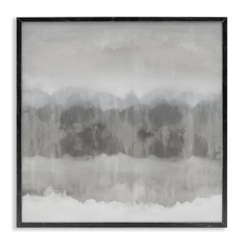 Grey Abstract Nature Fog, 17 x 17 Inch Framed Giclée Print