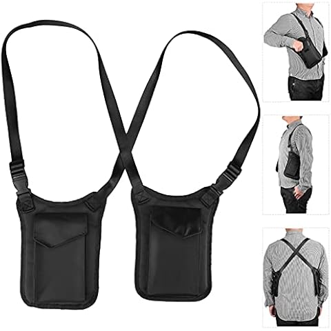 Neween Anti-Theft Hidden Underarm Shoulder Bag, Upgraded Shoulder Holster Storage with Pack Pocket, Multipurpose Men/Women Safety Double Shoulder Armpit Tactical Bag (Same Pocket) Cover