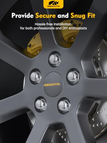 Image of MIKKUPPA 1 /2-20 Lug Nuts, 20pcs Triple Layered Chrome Finish Closed End Bulge Acorn Tire Nut Replacement for Jeep Wrangler JK Liberty Grand Cherokee, Ford Explorer Mustang Aftermarket Wheel
