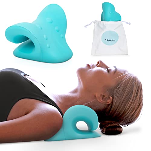 Cervical Neck Traction Device and Neck Stretcher for Pain Relief â€“ 2-Mode Spine Stretcher, Neck Relaxer with Massage Nodes â€“ Soft Cervical Pillow for Neck Pain, Back Pain & Stiffness by Rikli Balance