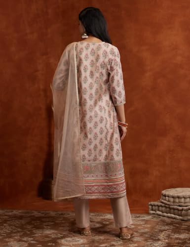 Image of Amazon Brand - Myx Women's Kurta Pant Set with Dupatta| Salwar Suit (Available in Plus Sizes)