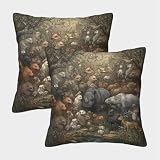 ★ Design 3D: La copertura decorativa del cuscino con il modello 3D e il design invisibile della zip che lo rende più bello e più decorativo. La stampa sulle federe è molto chiara e vivida. I colori sono molto ricchi e vibranti. Le nostre delicate copricuscini aggiungeranno freschezza e vitalità alla vostra casa accogliente e conquisteranno le impressioni dei vostri ospiti.