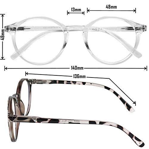 Image of Yogo Vision Blue Light Blocking Glasses Men Women Computer Anti Eyestrain Glasses Round Frame Blue Light Blocker Eyeglasses