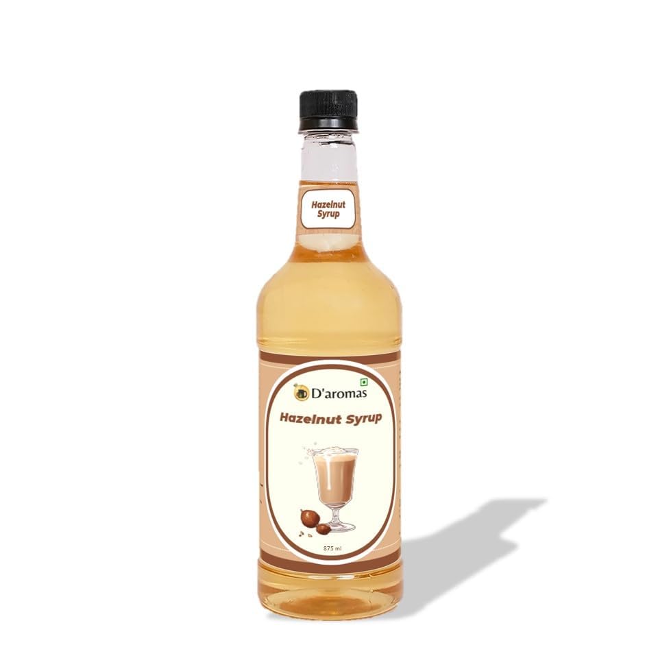 D'aromas Hazelnut Mocktail Syrup 875ML, Liquid | Premium Cafe-Style Syrup – Sweet & Fun Flavor for Mocktails, Beverages, Desserts & Coffee | Perfect for Home, Cafe, Bar & Restaurant Use (875ml, Hazelnut)-picture-11