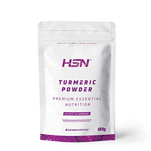 HSN Cúrcuma en Polvo (3% Curcumina) | 150g | 100% Natural Pura Raíz y Rizoma Curcuma longa | No-GMO, Vegano, Sin Gluten