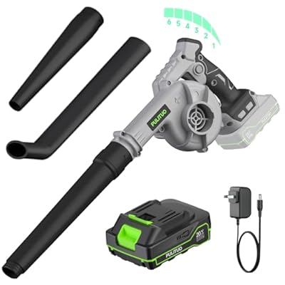 Leaf Blower Cordless with Battery and Charger, Brushless Electric Leaf Blower 150MPH 165CFM- 6 Variable Speed Lightweight Battery Leaf Blowers for Lawn Care Patio Yard Garden Grass Dust