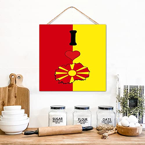 Panneau en bois Macedonia Gallery - Décoration murale vintage pour fenêtre et salle de bain 30cm