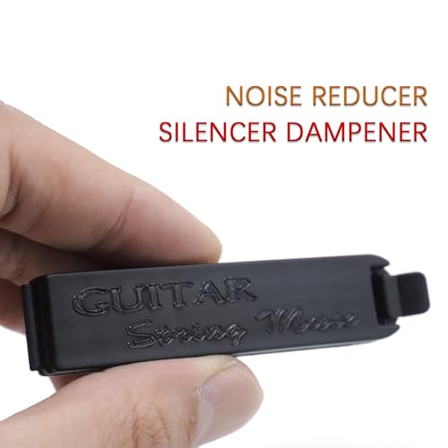 Cheerock Pack of 2 Guitar Bass String Mute Clamp with Cushioning Felt, Noise Reducer Silencer Dampener, Ideal Practice Tool for Electric Acoustic Classical Guitar, Music Instrument Accessory