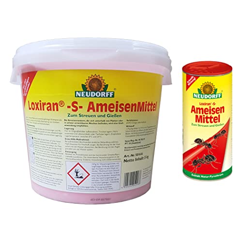 Preisvergleich Produktbild Neudorff Loxiran -S- AmeisenMittel - 5 kg und 500g Streudose
