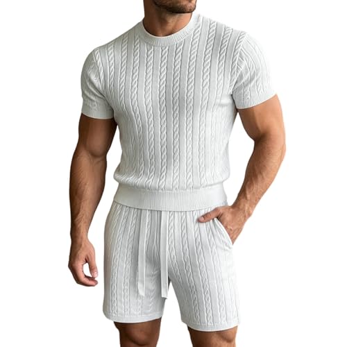 Survêtement d'été pour homme ensemble décontracté short et t-shirt de terrasse