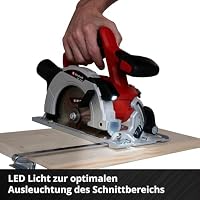 Einhell Akku-Handkreissäge TE-CS 18/150 Li-Solo Power X-Change (18 V, Li-Ion, Ø150 x Ø10 mm Sägeblatt, Schnitttiefe + Neigungswinkel werkzeuglos einstellbar, LEDs, ohne Akku und Ladegerät) – Ansicht 6