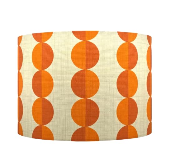 Orange Circle Lampshade with Ceiling Shade Option Mid Century Retro Geometric