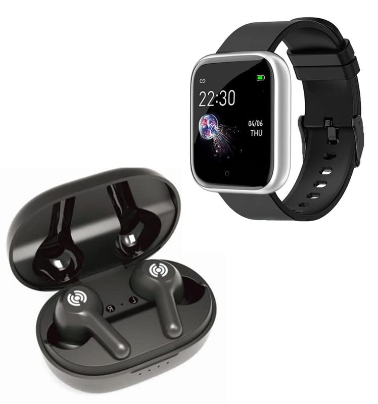TechKIng (SPECIAL DEAL WITH 12 YEARS WARRANTY) Bluetooth D20 SmartWatch with Heart Rate & Blood Pressure Monitor (chrome Finished) With Bluetooth Truly Wireless in Ear Earbuds with Mic, Type C Charging with 20 Hours Playback Music (B0B92WQCLC) Amazon Price History, Amazon Price Tracker