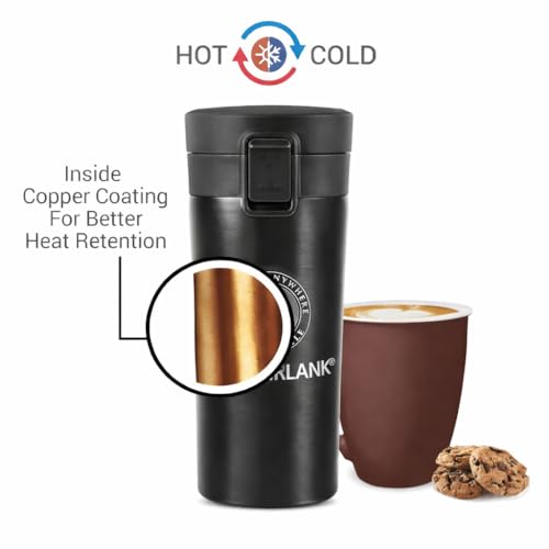 Image of Coffee Mug 500ML Vacuum Insulated Stainless Steel Cup with Leakproof Lid & Non-Slip Cover, Keep Drinks 8 Hrs Hot & 14 Hours Cold, Ideal for Office & Outdoor Use