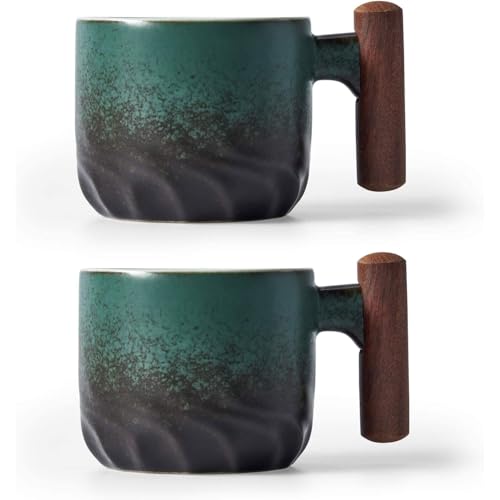 ERBO 2er Set Espressotassen 70 ml, Premium Espresso Tassen mit Henkel, Mini Teetasse Kaffeetasse aus Keramik, Kleine Espressotassen… – Ansicht 1
