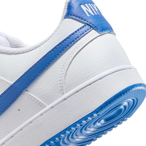 NIKE Court Vision Low Men's Shoes, WHITE/ROYAL BLUE-WHITE, 7 UK | Image 5