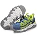 UOVO Boys Running Shoes Kids Waterproof Hiking Trail Fashion Sneakers Breathable Lightweight Non-Slip Outdoor Walking Sports Shoe Blue,6
